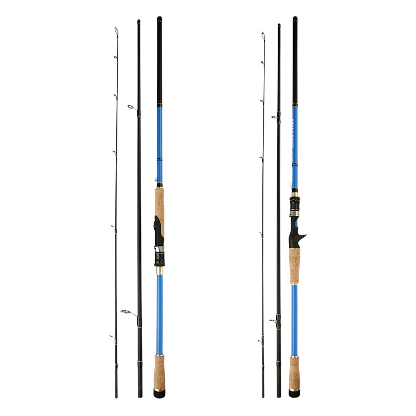 Carbon long-distance investment Road Asian Rod three portable fishing rod sea rod handle straight handle Luya fishing rod Weihai fishing rod wholesale