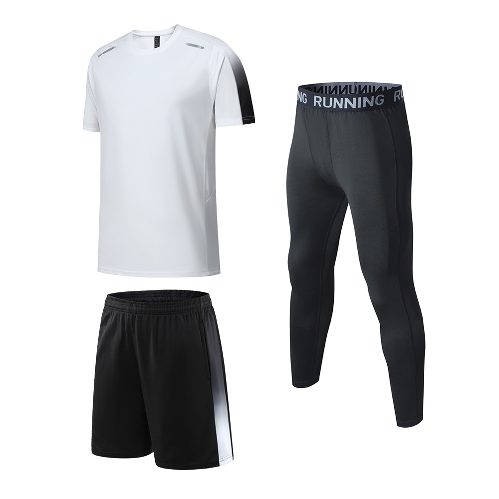 Picture of Cross-border Sports suit Men's Fitness Clothes Running Equipment Morning Running Clothes Cycling Training Room Tight Quick Dry Clothes Wholesale