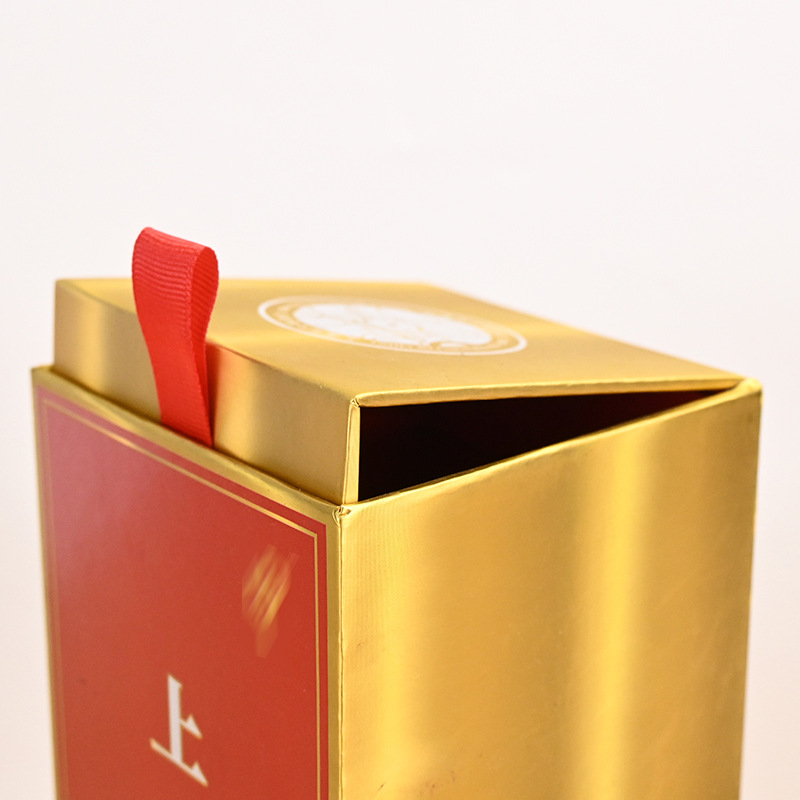 Picture of Liquor Gift Box Set Customized Foldableing Gold-Stamped Wine Box Empty Box Wine Packaging Box Logo Customized Gift Box