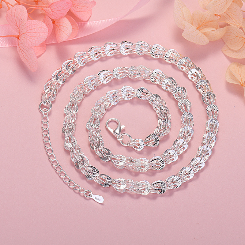 Shake Voice Live Source Cross-border Explosions Plated 925 Silver Phoenix Tail Chain Necklace Ladies Couple Gift Korean Jewelry