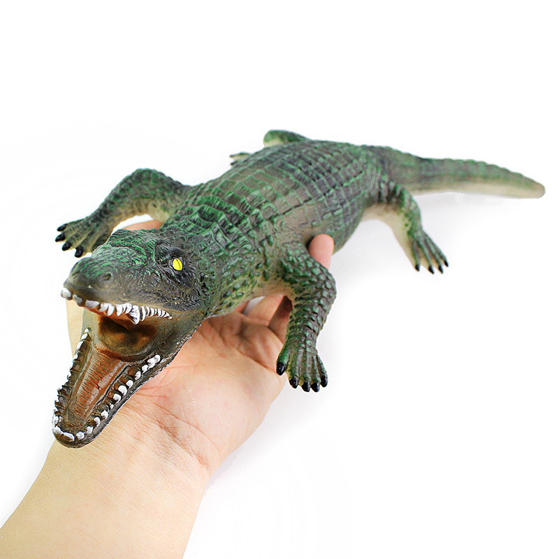 Picture of Simulation Crocodile Large Crocodile Model Soft Rubber Large Crocodile Simulation Model Toys Children's Toys Night Market Stall