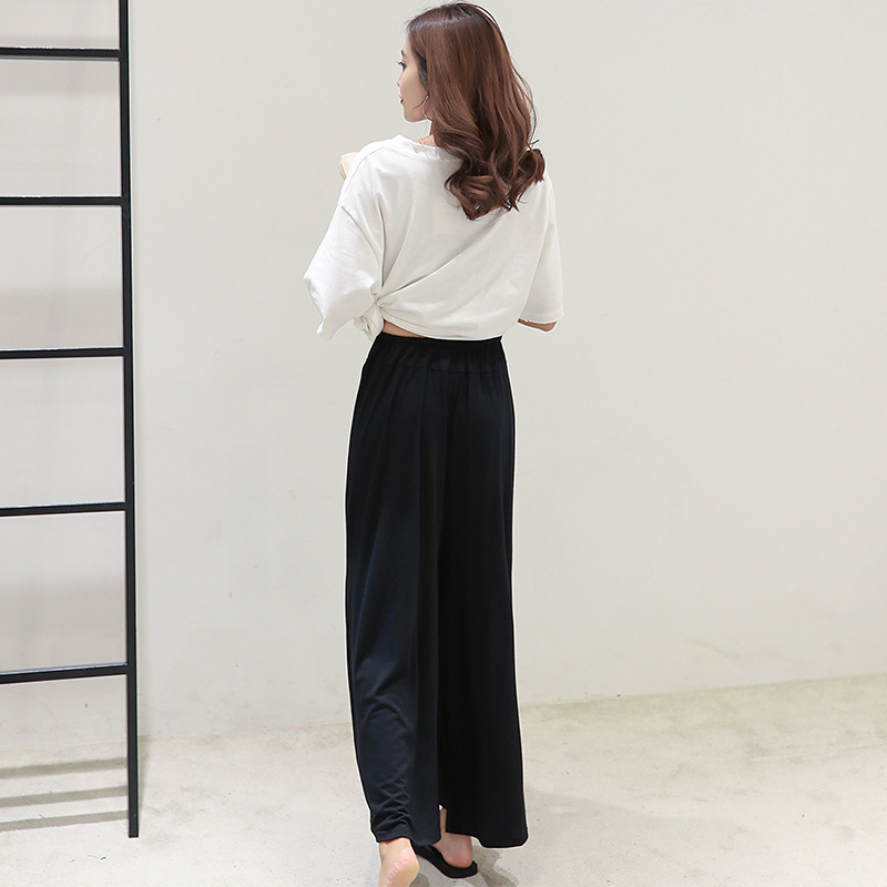 Picture of Japanese Wholesale Large Size Swing Pants Casual Pants for Women Japanese and Korean Spring and Summer Modal Loose High Waist Drawstring Wide Leg Pants
