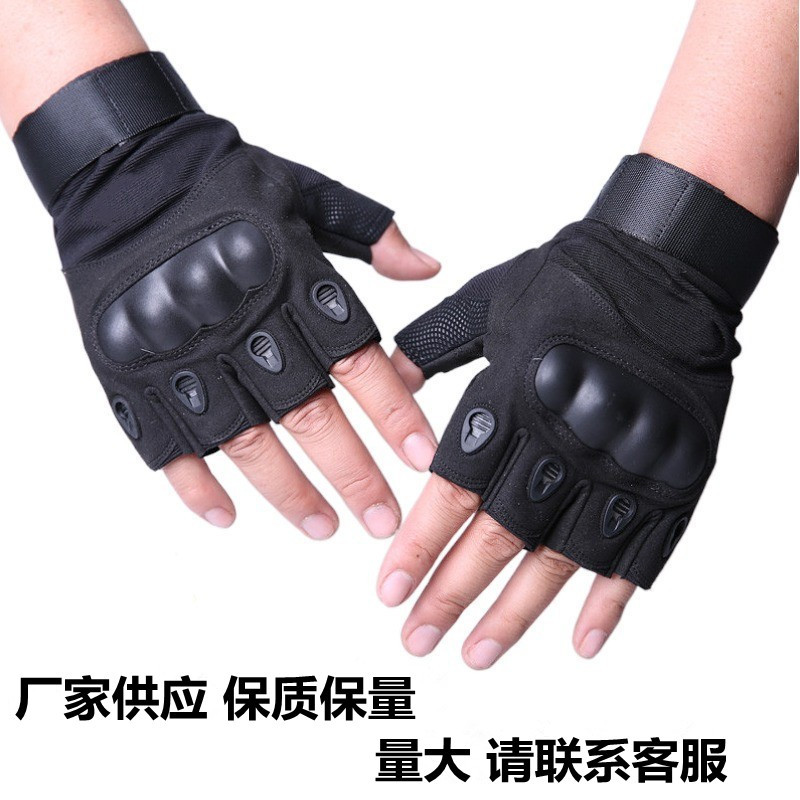 Cross-border half-finger gloves men's outdoor cycling sports war wolf tactical training military fans half-finger gloves non-slip wear-resistant women
