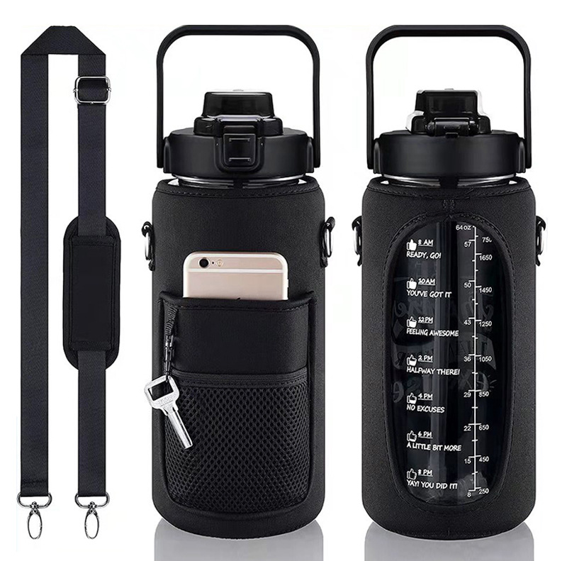 Picture of Manufacturers produce diving material water cup cover portable lemon cup protective cover portable cross-belt sports water bottle cover