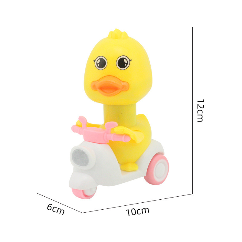 Picture of Little Yellow Duck Pull Back Press Car Cartoon Motorcycle Inertial Sliding Baby Toy Car Children's Gift Street Stall Wholesale
