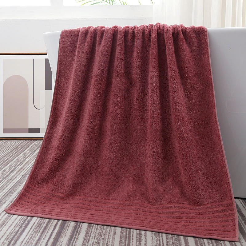 Picture of Bamboo fiber bath towel 140 * 70cm thickened 500g lint-free better than pure cotton soft absorbent baby gift