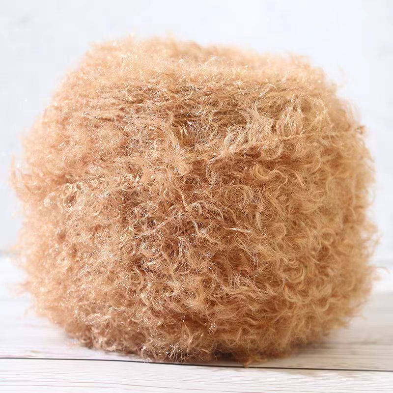 Picture of Wholesale sheep roll wool ball special thread doll plush wool teddy roll wool hand woven fancy thread