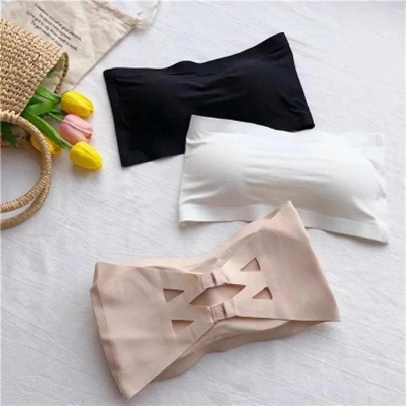 Picture of Cross-border strapless strapless strapless strapless strapless strapless seamless Ice Silk wrap chest breathable anti-running light-breasted non-rimless underwear for women