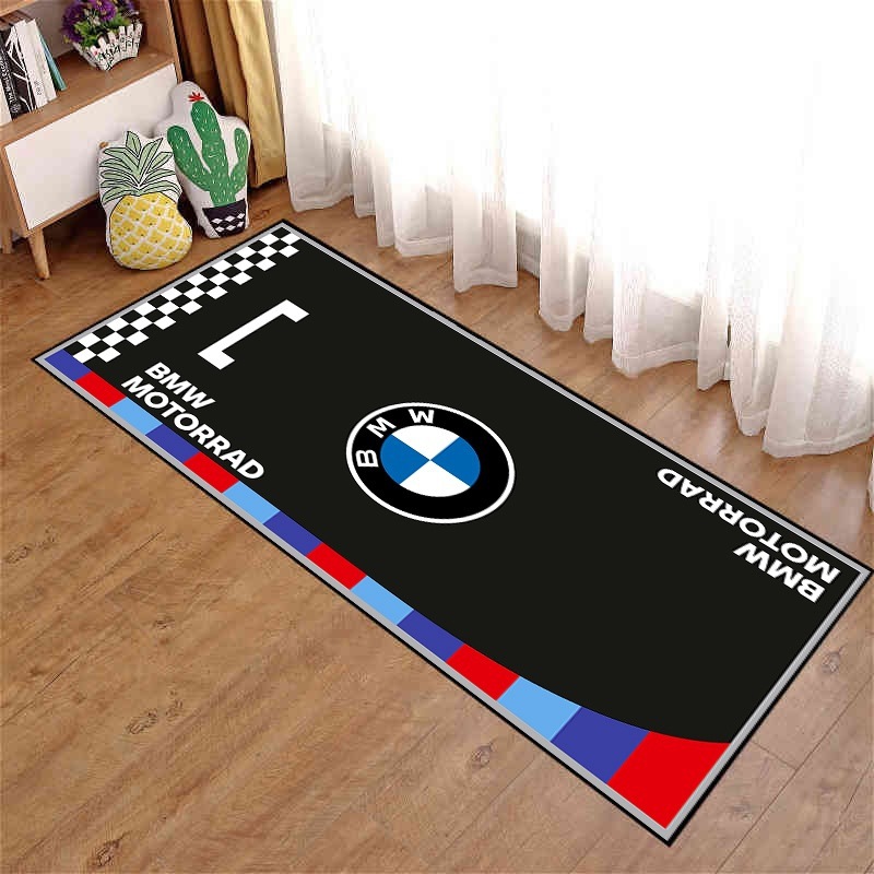 Picture of Motorcycle enthusiast carpet motorcycle display Harley Honda Ducati bedroom bedside blanket cross-border racing floor mat
