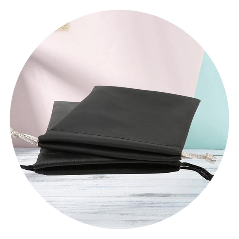 PU leather cloth bag imitation leather drawstring bag PU leather bag high quality earphone storage jewelry bag