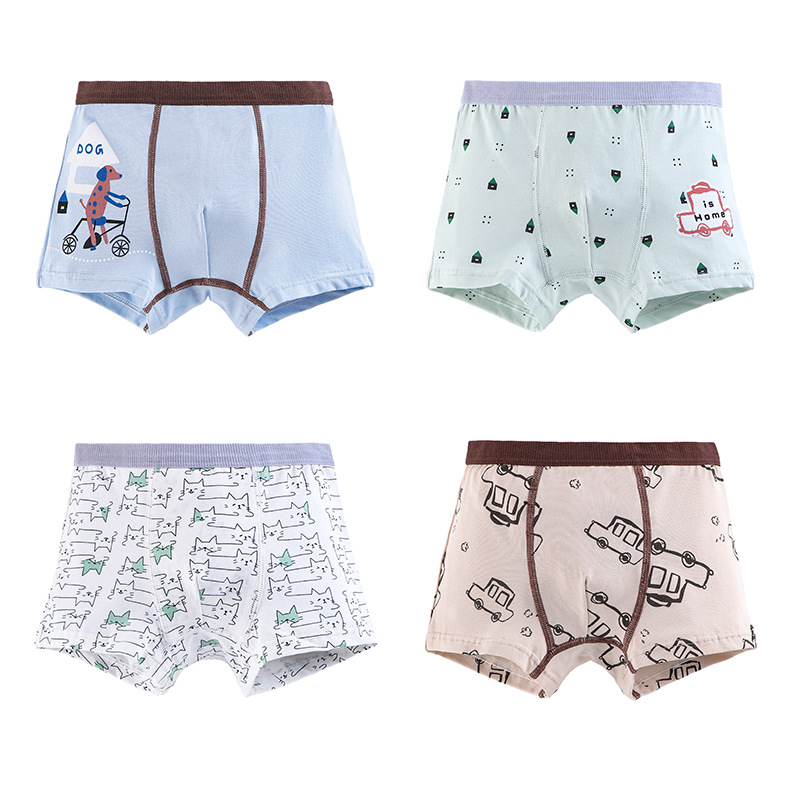 Picture of Children's Underwear Men's Boxer Cotton Big Children's Wholesale Student Shorts Boys a Cartoon Children's Four Corners