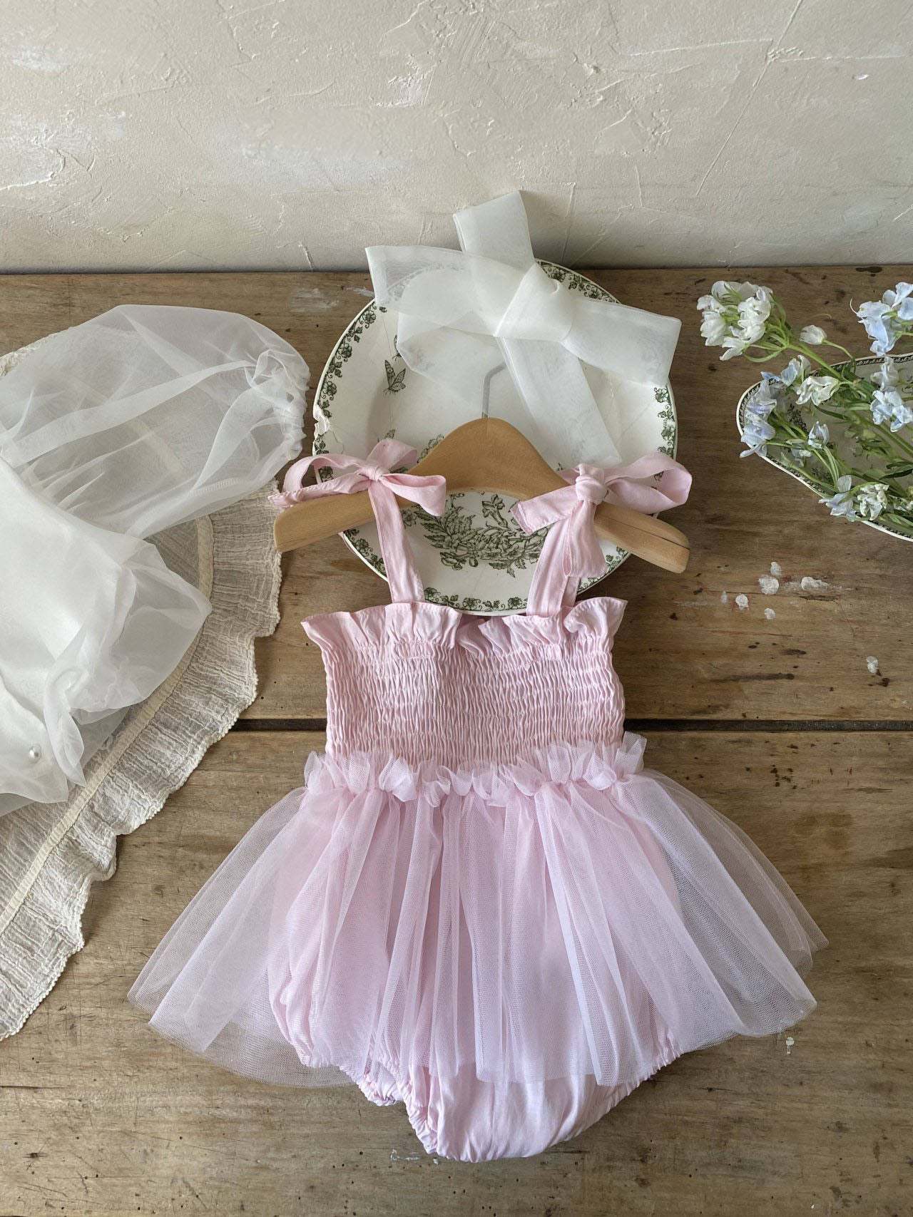 Picture of Ins Korean-style Summer New Baby Sling One-piece Dress Baby Mesh Dress Newborn One Hundred Days Princess Dress