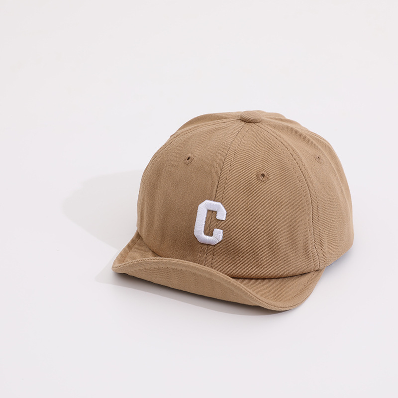 Picture of Baby's Hat Spring and Autumn Soft Brim Korean-style C- letter Embroidered Western-style Cap Baby Baby Instagram Baseball Cap Trendy