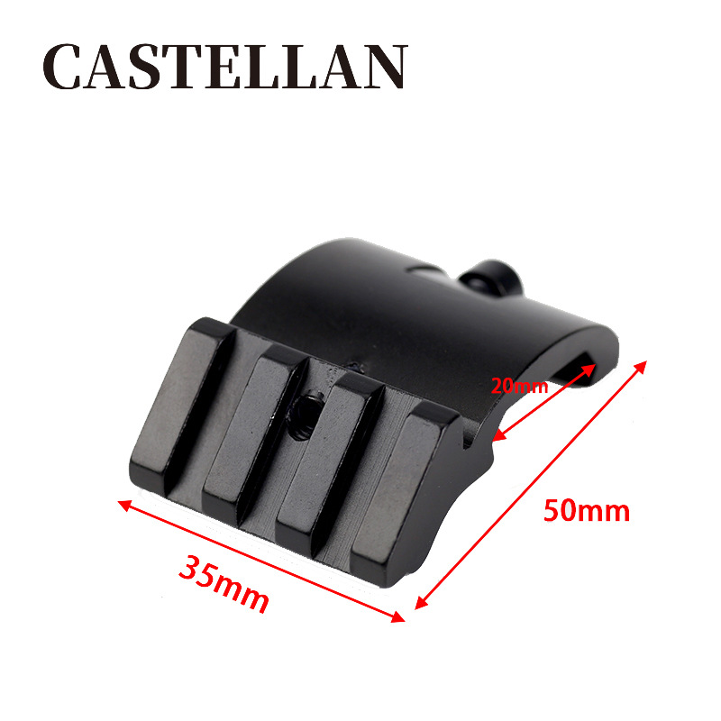Picture of 45 degree curved rail guard Wood 45 degree side metal sight bracket 20mm rail airsoft Accessories