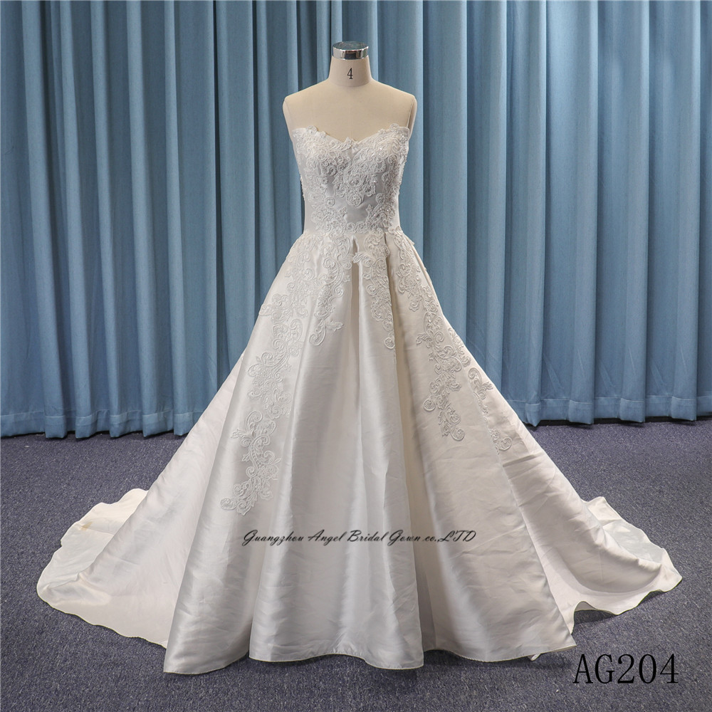 Foreign trade Original Single sweet temperament strapless A pendulum light outdoor wedding photography wedding dress