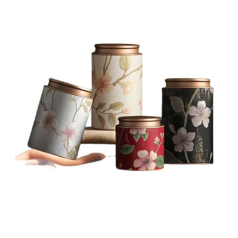 Picture of Universal New Chinese Tea Cans Multi-specification Cans Sealed Black Tea White Tea Green Tea Tieguanyin Dahongpao Storage Pans