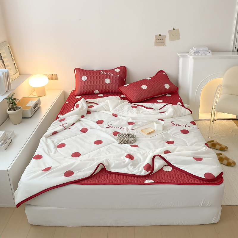 Picture of Class a Natural Latex Mat Set Air-Conditioned Mat Three-Piece Set Fitted Sheet Student Dormitory Summer Quilt Washable