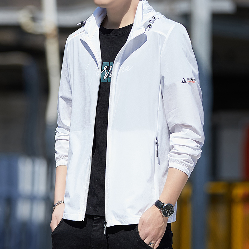 Upf50+ Outdoor Ice Silk Sun Protection Clothing Men's Thin Summer Trendy Brand Anti-Uv Long-Sleeved 2025 New Summer Protection