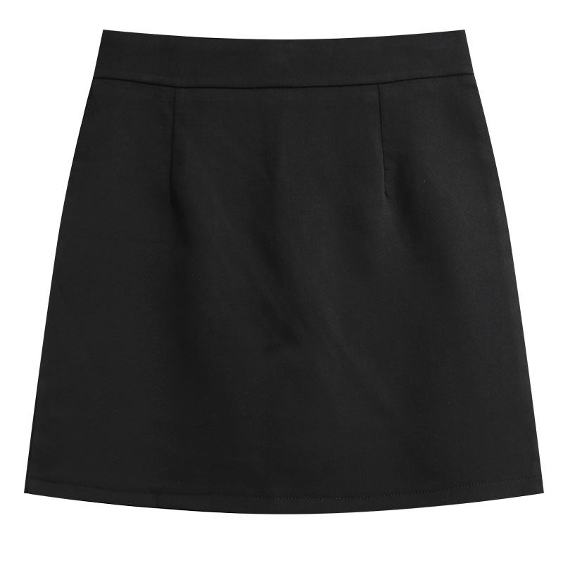 Picture of Black Crotch Covering Skirt Women's Autumn 2023 New High Waist Slim A- line Hip Skirt Small Short Skirt