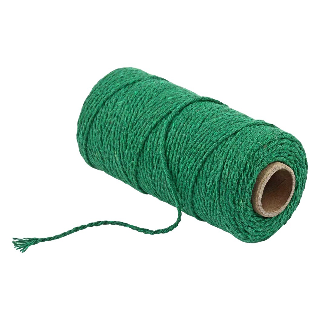 Factory wholesale 2mm color hook bag hand woven DIY color tag cotton thread cotton rope binding rope