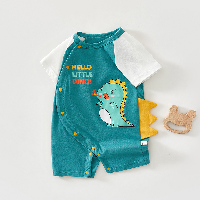 Picture of Baby's jumpsuit summer thin cotton newborn clothes for boys and girls baby super cute climbing clothes cute short sleeve ha clothes