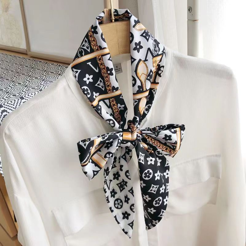 Picture of Popular Spring and Autumn Long Scarf Women's Korean Style Summer Decoration Shirt Suit Scarf Hair Belt Ribbon Scarf
