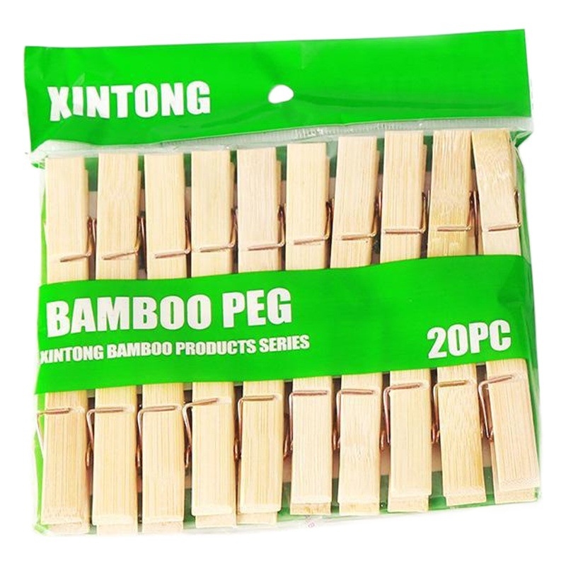 Bamboo and wood clothespin wholesale bamboo clip socks clip clothes clip strong wooden clip sun cover clip windproof greenhouse clip
