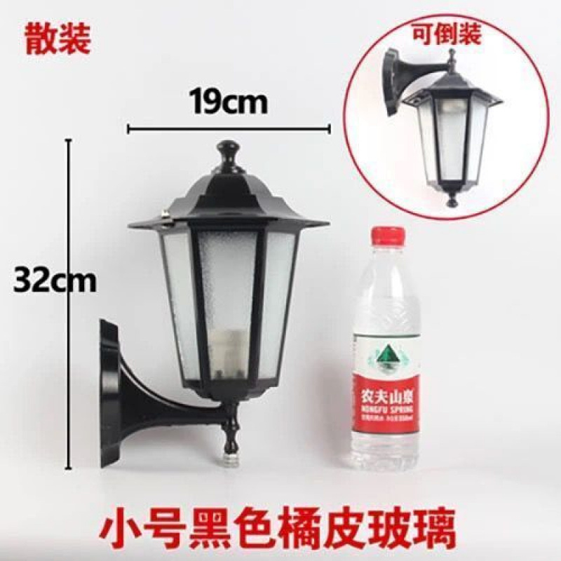 Picture of Small hexagonal wall light, outdoor lamp, outdoor wall lighting, European style retro balcony, waterproof, antique, bronze black