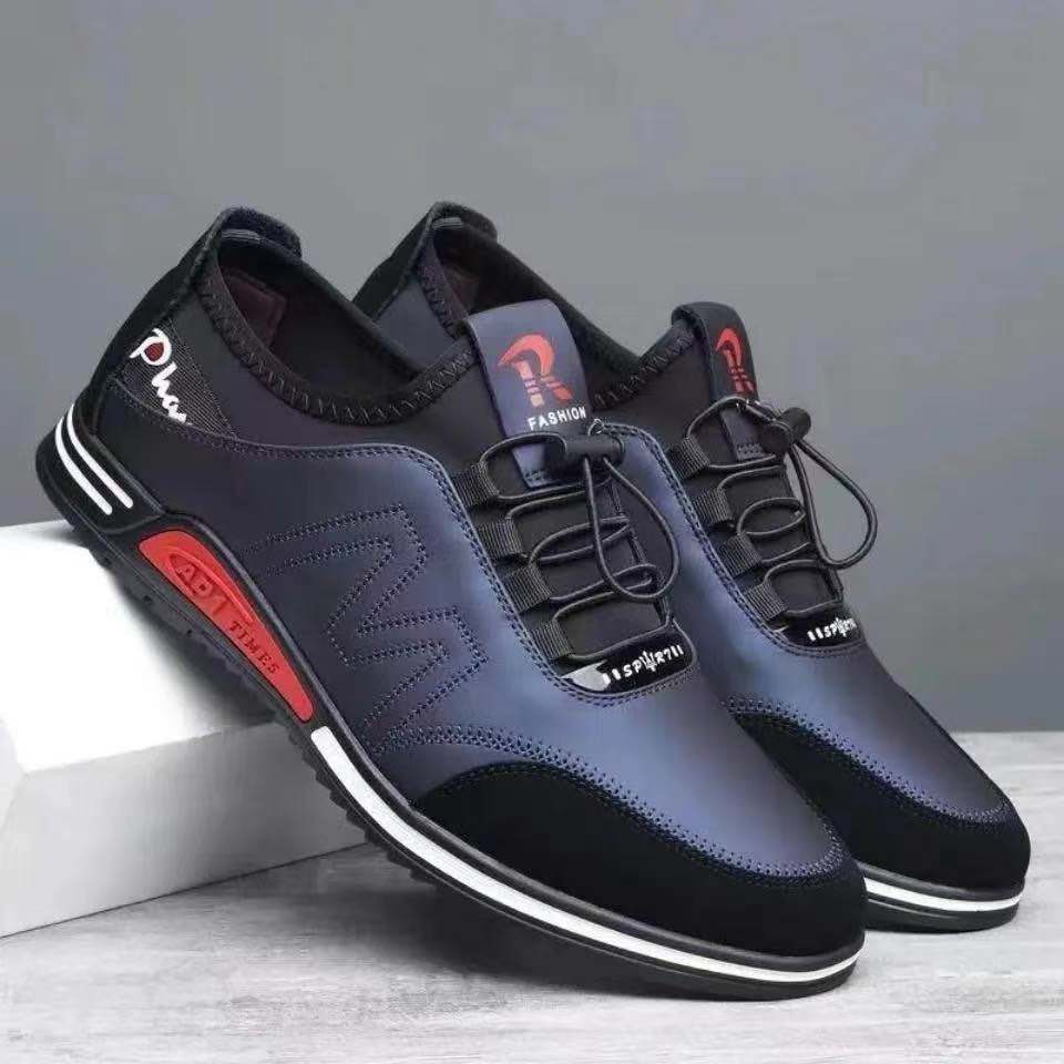 Picture of 2024 new casual men's shoes spring and autumn leather shoes PU soft leather bean shoes British lazy people's shoes men's shoes a generation of hair