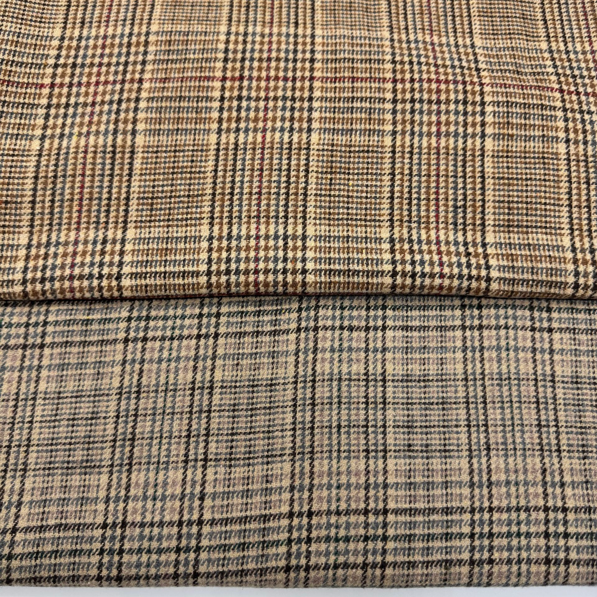 Slub Plaid Woolen Autumn and Winter Woolen Coat Shoes Hats Bags Woolen Houndstooth Fabric in stock