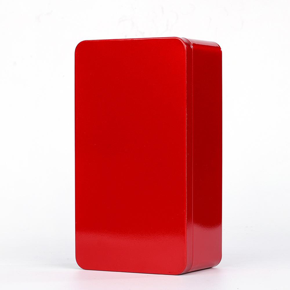 Picture of Iron Box Rectangular Cookie Biscuit Silver Tinplate Food Packaging Empty Box Iron Can Frosted Metal Gift Box