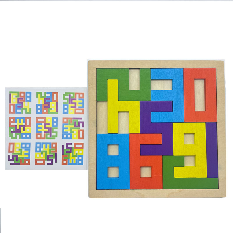 Picture of Factory Wooden Early Education Boys and Girls Accumulates Tetris Jigsaw Puzzle 3456-year-old Children's Educational Toys