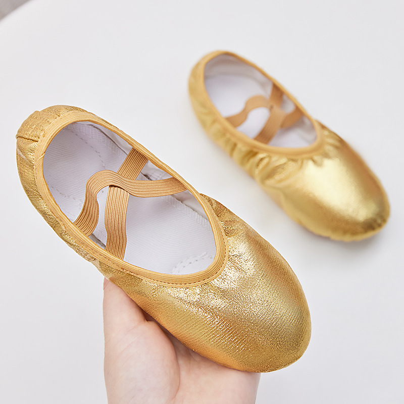 Picture of Children's Dance Shoes Soft Sole Free Lace-up Dance Shoes Adult Practice Colorful PU Shiny Dancing Cat Claw Shoes Wholesale Foreign Trade