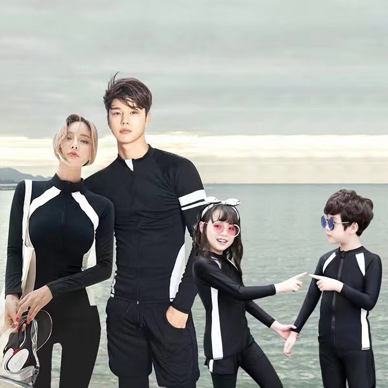 Korean style parent-child diving suit split long sleeve swimsuit conservative sun protection trousers sports snorkeling surfing couple swimsuit