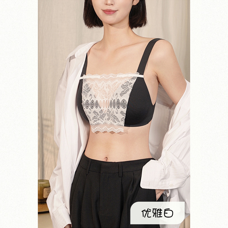 Picture of A variety of flower-shaped chest lace single-layer double-layer anti-running light leakage tube top breast covering breast cloth one-piece anti-light leakage