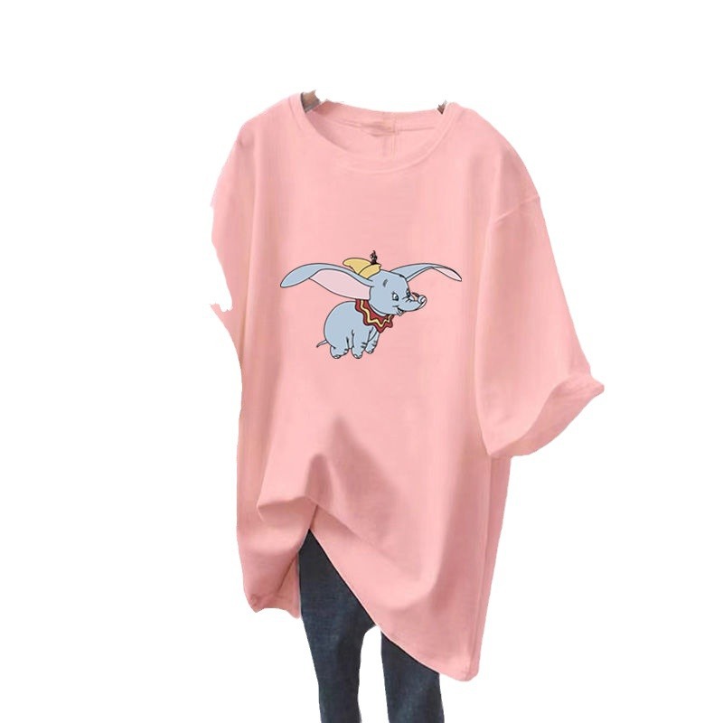 Picture of Nursing Top Summer mid-length short-sleeved T-shirt loose postpartum hot mom slimming nursing bottoming shirt