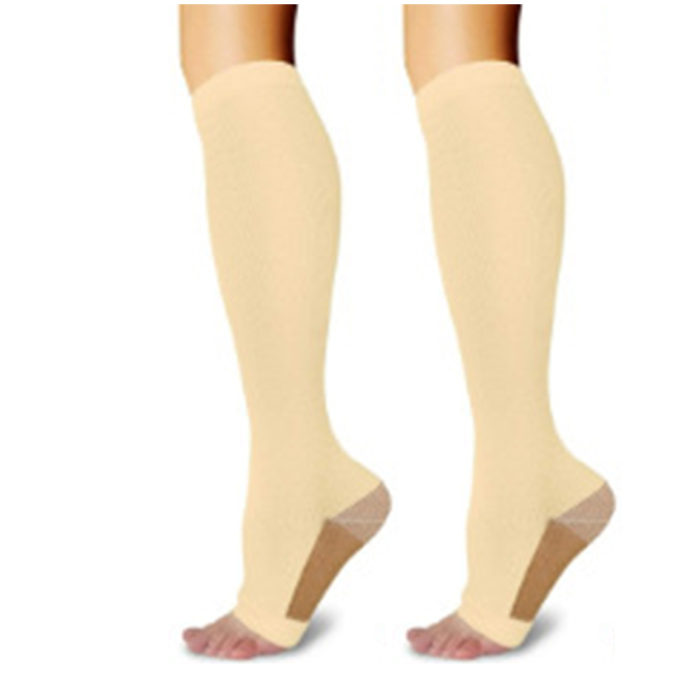 Picture of Solid Color Sports Compression Socks Anti-flexure Compression Socks Running Stretch Socks Suitable for Nurse Wrap Calf