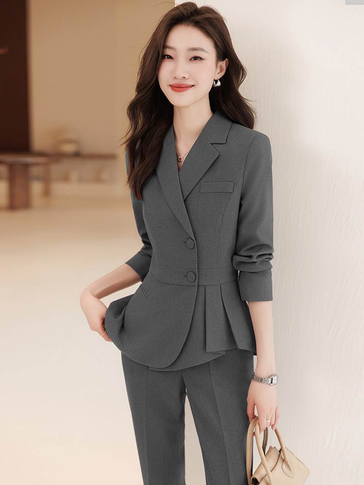 Picture of Suit suit women's cotton 2023 New elegant professional women's clothing hotel catering manager workwear front desk work clothes