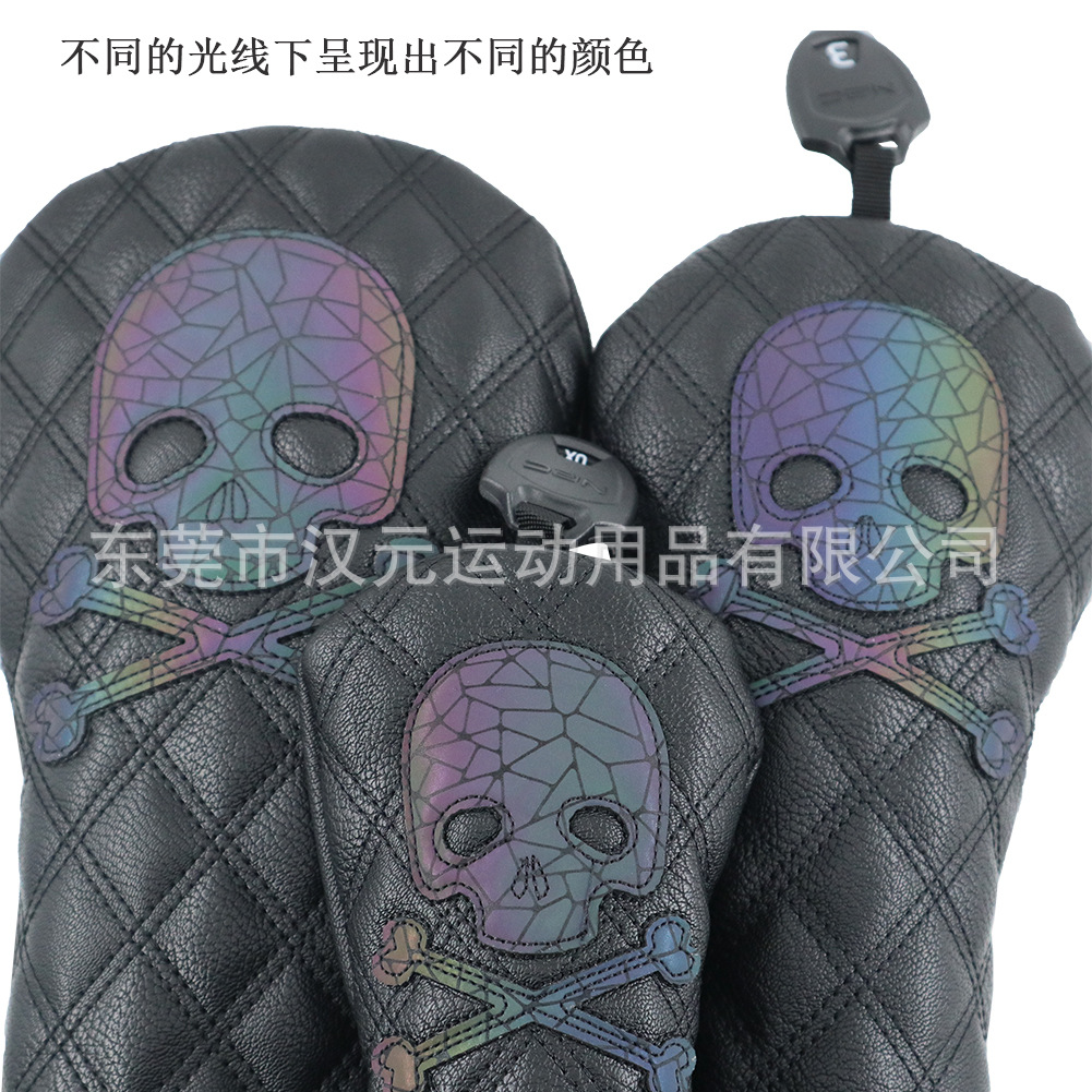 Picture of Factory new golf club cover wooden pole cover head cover cap cover skull No. 1 wooden fairway wooden chicken leg outdoor