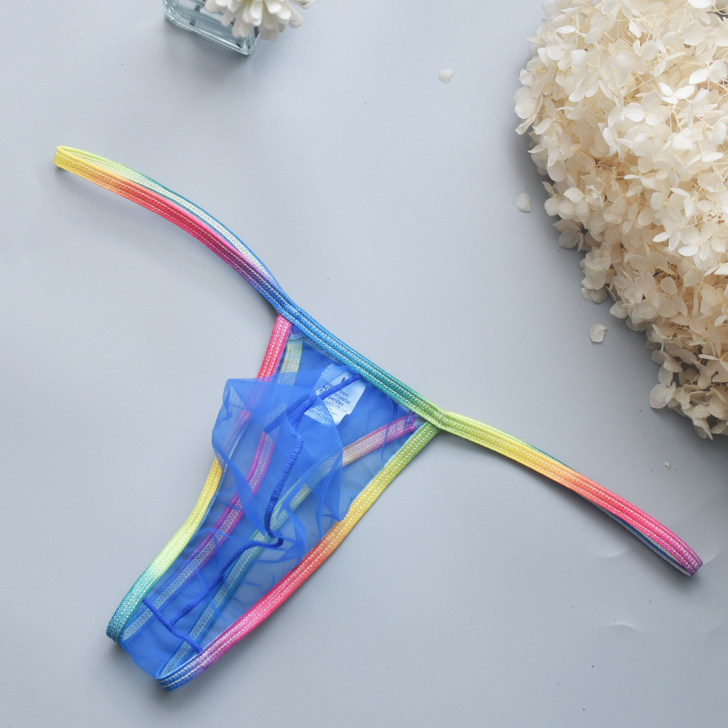 Picture of Passion Peng Bai men's thong men's sexy low waist transparent bag man show temptation men's high elastic underwear B901