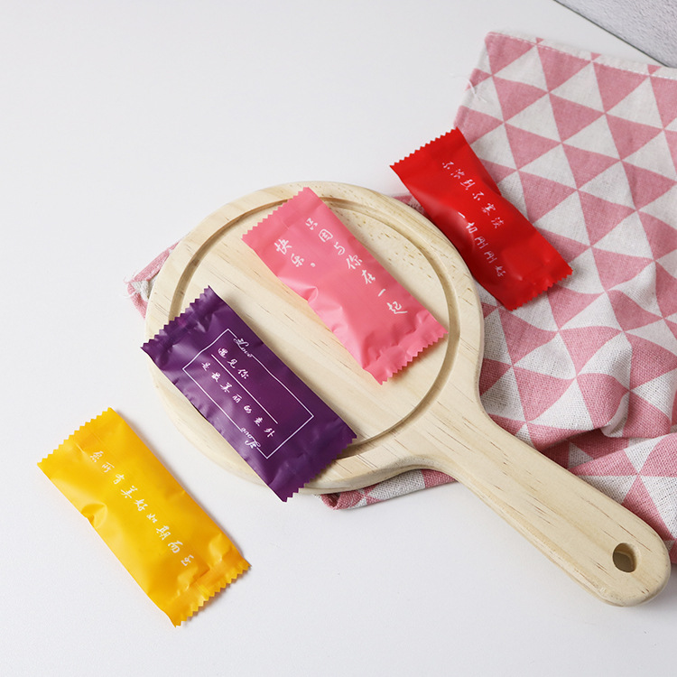 Original literary love words mix and match candy bag nougat paper nougat candy packaging bag snowflake crisp small self-sealing bag
