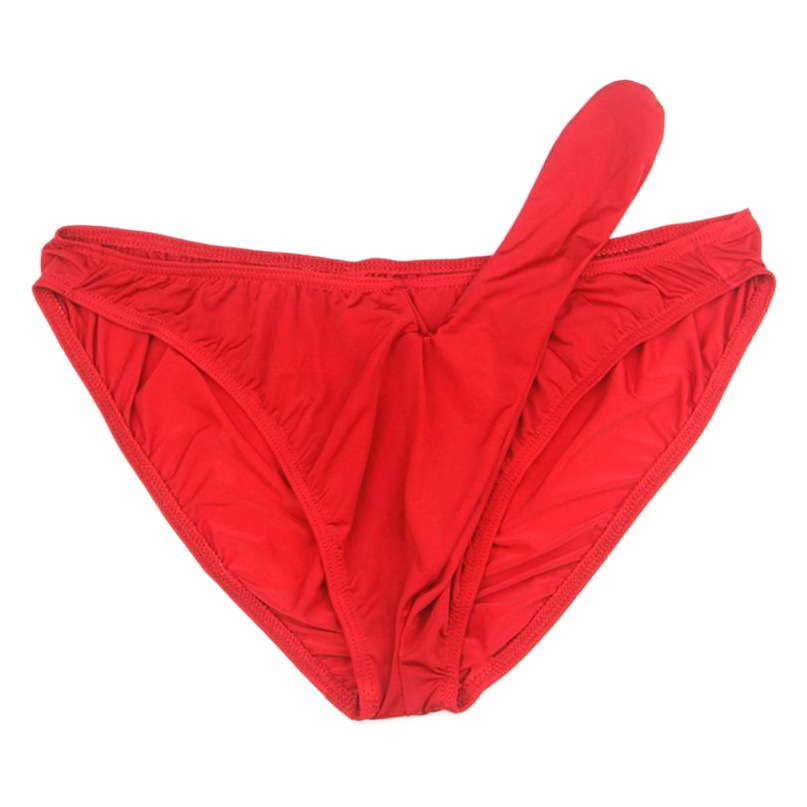 Ye Zimei Men's Sexy Underwear Briefs Perspective Ice Silk Sexy Temptation with JJ Set Elephant Trousers for Men
