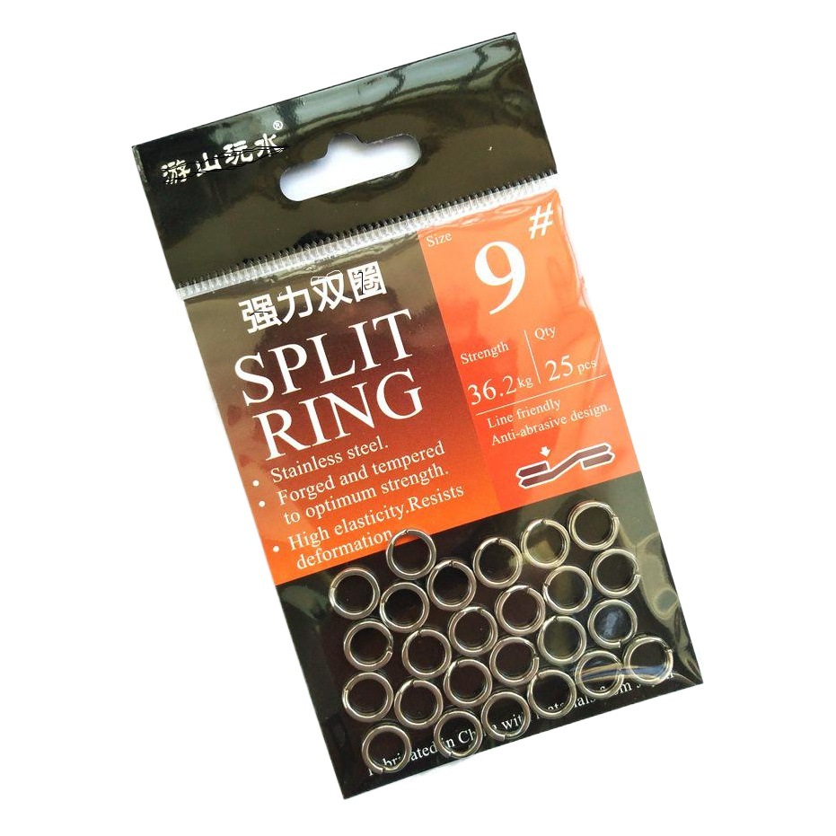 Youyama Water Play Stainless Steel Flattened Strong Double Circle Anti-Rust Sea Fishing Boat Fishing Iron Plate Lure Connector Fishing Gear