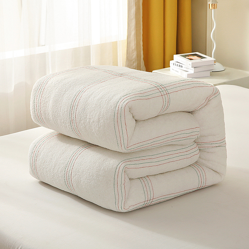 Quilt Wholesale Cotton Wool Quilt Mattress Pad Quilt Cotton Quilt Core Autumn and Winter Quilt Thickened Four Seasons Quilt
