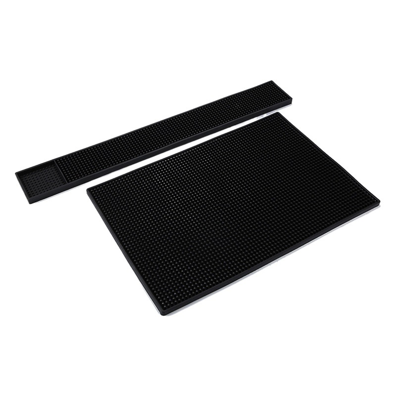 Picture of Bar rectangular bar mat bar cup mat pvc rubber filter bar mat waterproof mat non-slip drain thickened