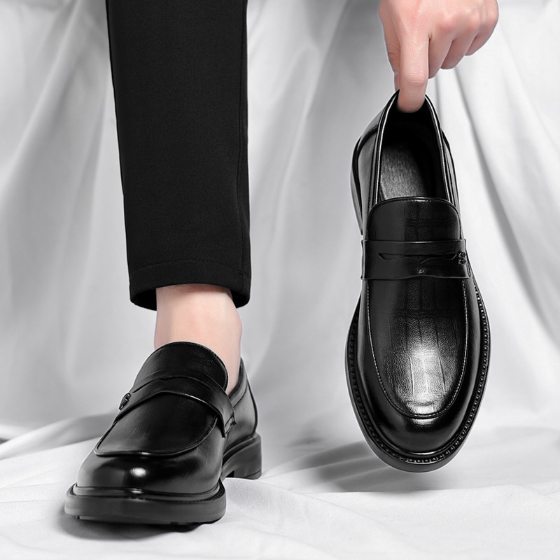 Autumn casual leather shoes men's formal breathable soft bottom business casual men's pedal loafers a generation of hair