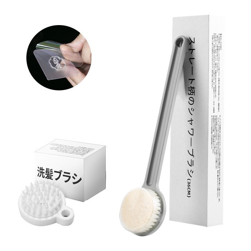 Picture of A generation of hair bubble bag bath brush mud bath brush long handle soft hair body bath brush back artifact bathroom