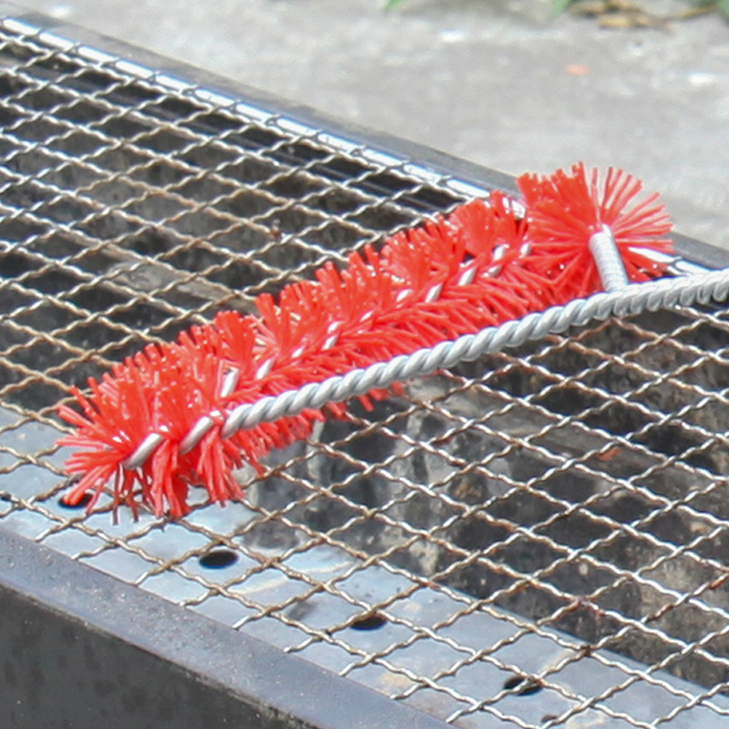 Picture of Cross-Border Stainless Steel Barbecue Cleaning Steel Brush 12inch Triangular Iron Brush Barbecue Mesh Wire Brush Grill Brush Tool