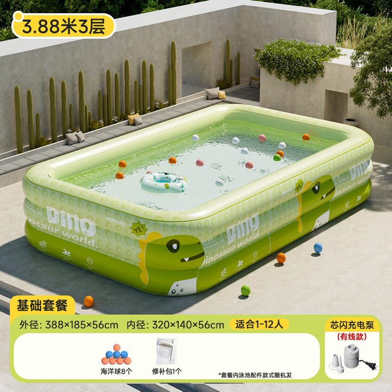 Picture of Inflatable Pool Swimming Pool Children's Inflatable Pool Home Outdoor Large Family Pool Thickened Baby Paddling Pool