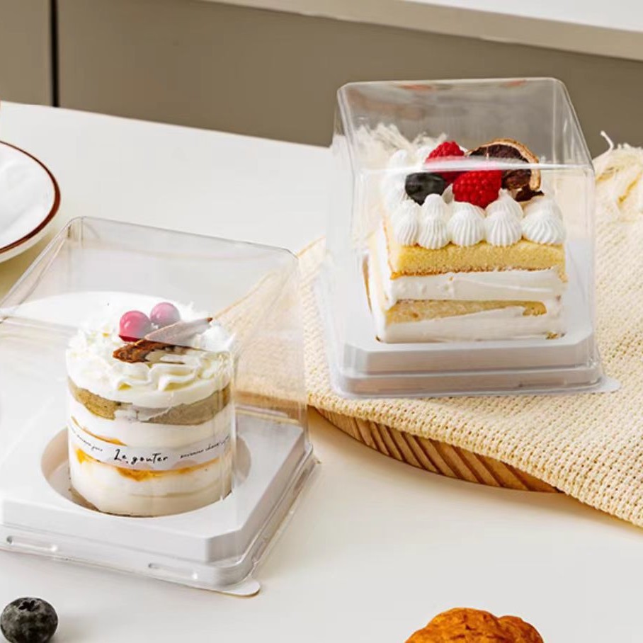 2 inch cake packaging box lasagna mousse snow mei niang small west point cake roll 4 chiffon transparent dessert baking box